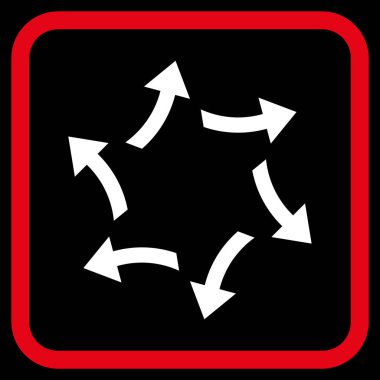 Santrifüj oklar bir çerçeve içinde simge vektör