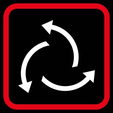 Santrifüj oklar bir çerçeve içinde simge vektör