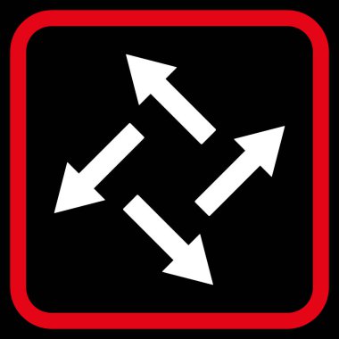 Santrifüj oklar bir çerçeve içinde simge vektör