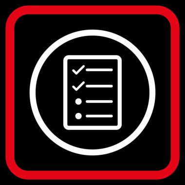 Denetim listesi sayfa vektör simgesi bir çerçeve içinde