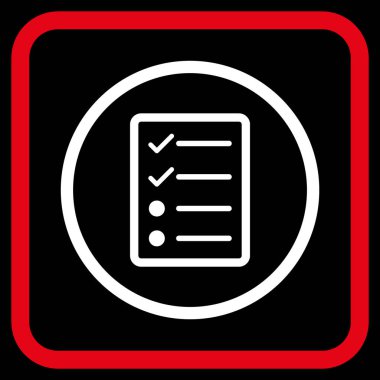 Denetim listesi sayfa vektör simgesi bir çerçeve içinde