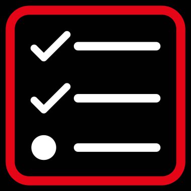 Denetim listesi vektör simgesi bir çerçeve içinde