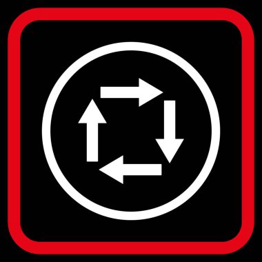 Dolaşım oklar bir çerçeve içinde simge vektör