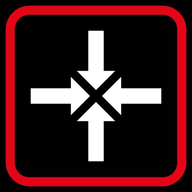 Oklar vektör simgesi bir çerçeve içinde sıkıştırmak