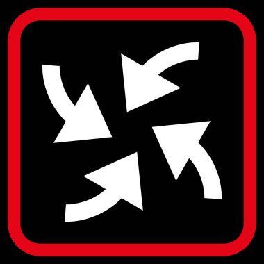 Siklon oklar bir çerçeve içinde simge vektör