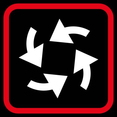 Siklon oklar bir çerçeve içinde simge vektör