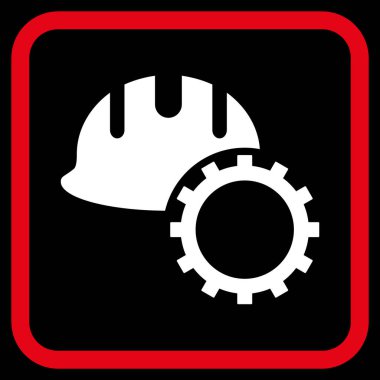 Geliştirme işçisi vektör simgesi bir çerçeve içinde