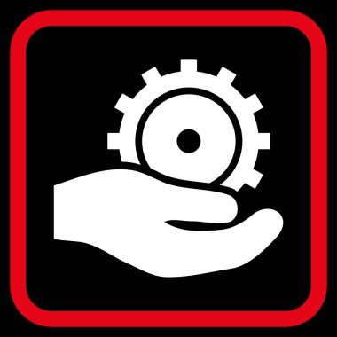 Geliştirme hizmeti vektör simgesi bir çerçeve içinde