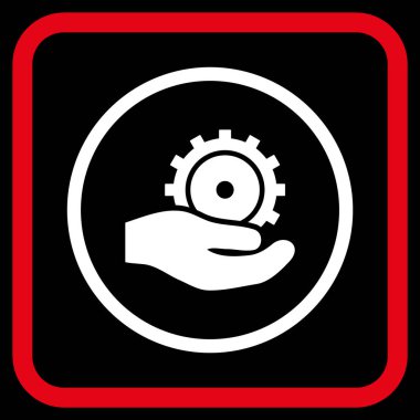 Geliştirme hizmeti vektör simgesi bir çerçeve içinde