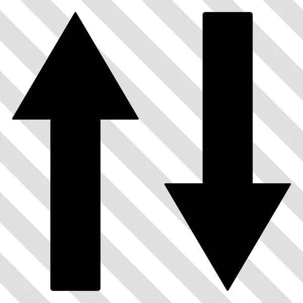 Setas de aleta verticais vetor ícone —  Vetores de Stock