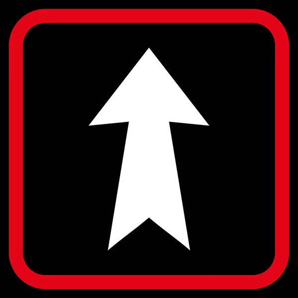 Seta para cima ícone do vetor em um quadro —  Vetores de Stock