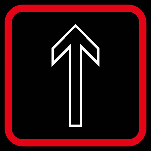 Freccia su icona vettoriale in una cornice — Vettoriale Stock