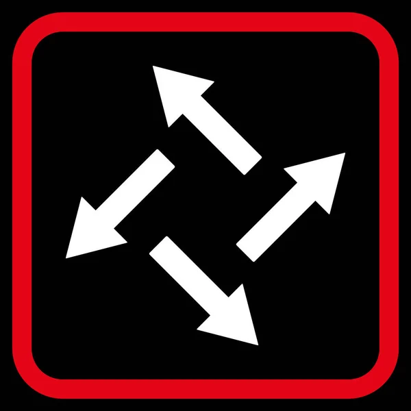Setas centrífugas vetor ícone em um quadro —  Vetores de Stock