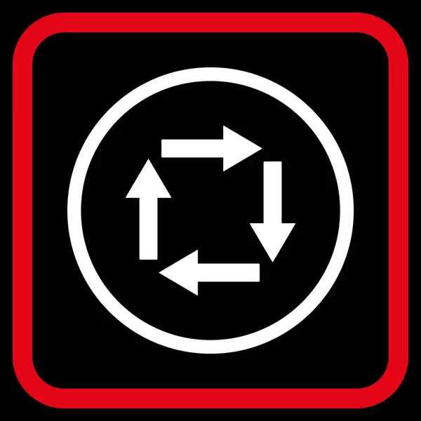 Setas de circulação Ícone vetorial em um quadro — Vetor de Stock
