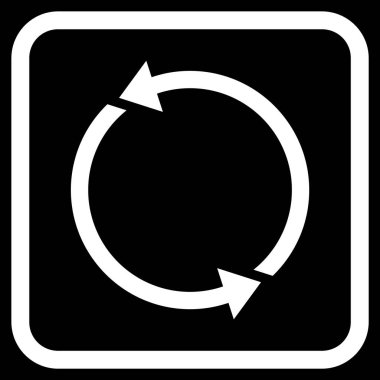 Geri dönüşüm vektör simgesi bir çerçeve içinde