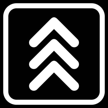 Vektör simgesi bir çerçeve içinde yukarı çift ok ucu