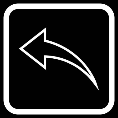 Vektör simgesi bir çerçeve içinde geri al