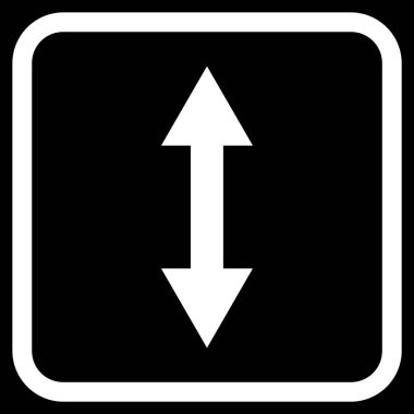 Dikey Çevir vektör simgesi bir çerçeve içinde