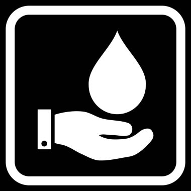 Su Servisi vektör simgesi bir çerçeve içinde