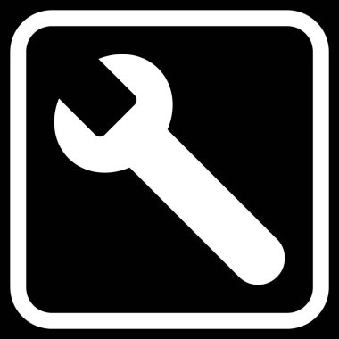 İngiliz anahtarı vektör simgesi bir çerçeve içinde