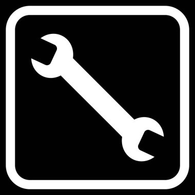 İngiliz anahtarı vektör simgesi bir çerçeve içinde