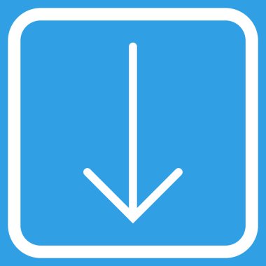 Vektör simgesi bir çerçeve içinde aşağı ok