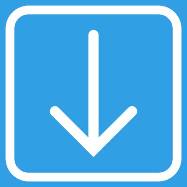 Vektör simgesi bir çerçeve içinde aşağı ok