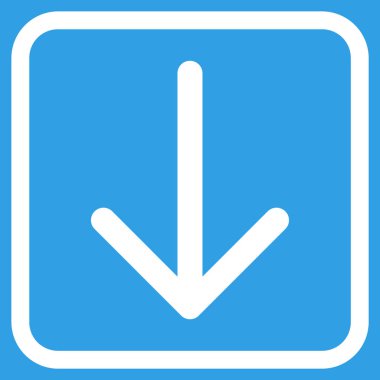 Vektör simgesi bir çerçeve içinde aşağı ok