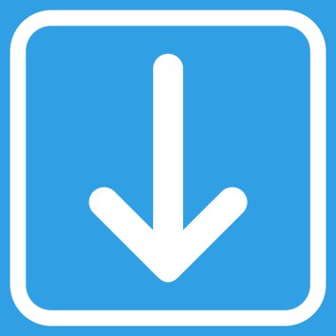 Vektör simgesi bir çerçeve içinde aşağı ok