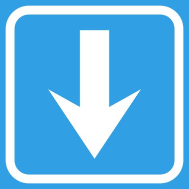 Vektör simgesi bir çerçeve içinde aşağı ok