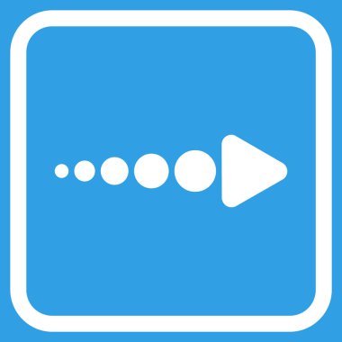 Ok sağ vektör simgesi bir çerçeve içinde