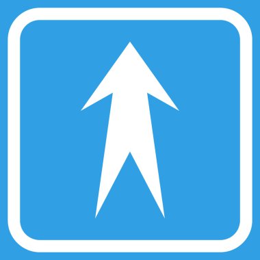 Vektör simgesi bir çerçeve içinde yukarı ok