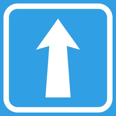 Vektör simgesi bir çerçeve içinde yukarı ok