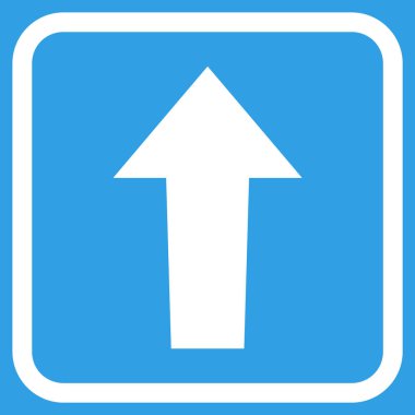 Vektör simgesi bir çerçeve içinde yukarı ok