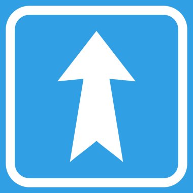 Vektör simgesi bir çerçeve içinde yukarı ok