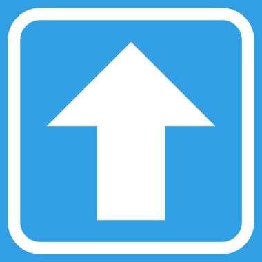 Vektör simgesi bir çerçeve içinde yukarı ok