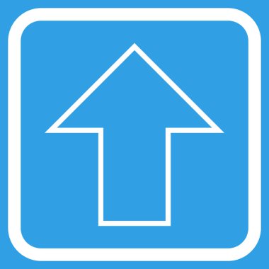 Vektör simgesi bir çerçeve içinde yukarı ok