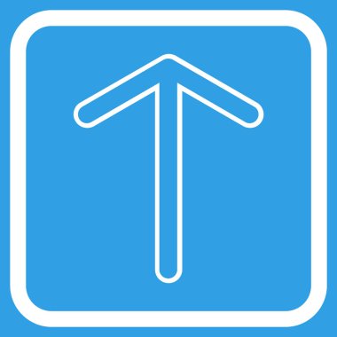 Vektör simgesi bir çerçeve içinde yukarı ok