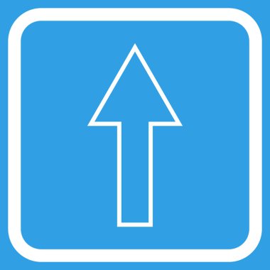 Vektör simgesi bir çerçeve içinde yukarı ok