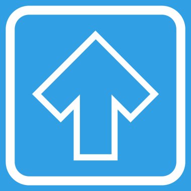 Vektör simgesi bir çerçeve içinde yukarı ok