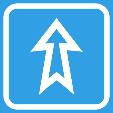 Vektör simgesi bir çerçeve içinde yukarı ok