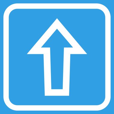 Vektör simgesi bir çerçeve içinde yukarı ok