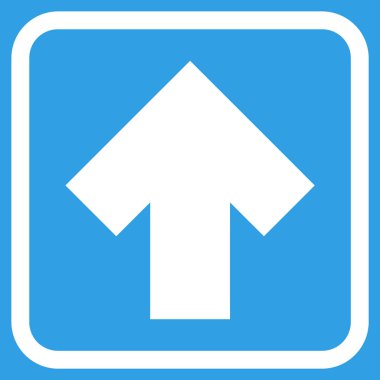 Vektör simgesi bir çerçeve içinde yukarı ok