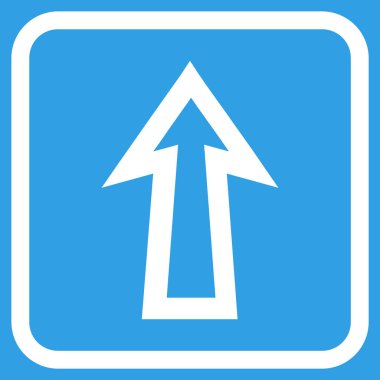 Vektör simgesi bir çerçeve içinde yukarı ok