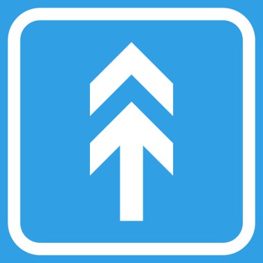 Vektör simgesi bir çerçeve içinde yukarı ok