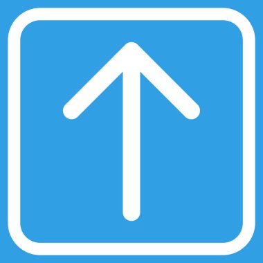 Vektör simgesi bir çerçeve içinde yukarı ok