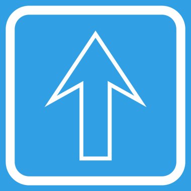 Vektör simgesi bir çerçeve içinde yukarı ok