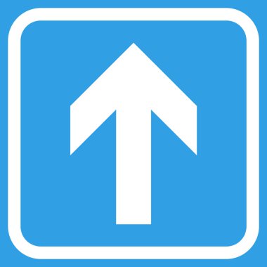 Vektör simgesi bir çerçeve içinde yukarı ok