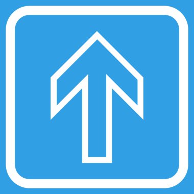 Vektör simgesi bir çerçeve içinde yukarı ok