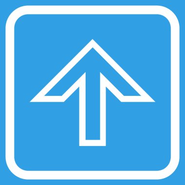 Vektör simgesi bir çerçeve içinde yukarı ok